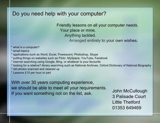 John McCullough provides help with your computer and software