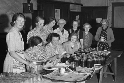 Members of Meifod Women’s Institute making jam, 1941. Photo Geoff Charles